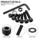 112 Pcs M8 Metric Screw Set, M8 Hex Socket Head Cap Screws Nuts and Washers Assortment Kit, Metric Bolts and Nuts Kit, 12.9 Carbon Steel Black Assorted Machine Screw Assortment Kit