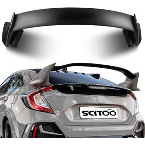 SCITOO Spoiler Wing Fits for 2016-2021 for Honda Civic Hatchback Matte Black Type-R Style Rear Trunk Spoiler Wing