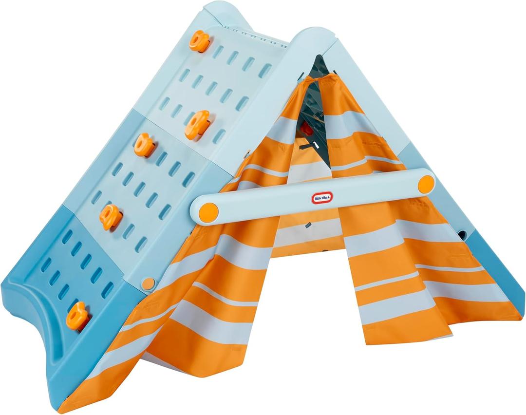 Little Tikes Campin & Climb Wall, Active Play Climbing Wall and Tent, for Boys and Girls Ages 3+ Years, 53.16 inches x 27.56 inches x 35.81 inches