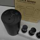 Airversa Waterless Essential Oil Diffuser Starter Kit with 4 x 10mL Hotel Scent Fragrance Oil, Aluminum Housing, Battery Operated Mini Scent Air Portable Diffuser for Home Car Office, ADX Kit Black