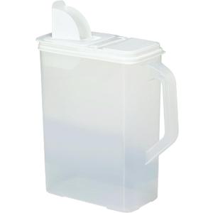 Buddeez Bulk Food Storage Container - 8 Quart All Purpose Clear & Large Pantry and Kitchen Organization and Storage - Cereal, Flour, Sugar, Rice Dispenser, EZ Grip Handle, EZ Pour Spout (White Lid)