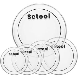 5 Pieces Drum Heads, 10" 12" 14" 16" 22" PET Drum Head Kit, Clear Bass Drumhead Pack, Standard Drumhead Pack Drums Accessories Fit for Rock & Metal 5 Pieces Drum Heads, 10" 12" 14" 16" 22" PET Drum Head Kit, Clear Bass Drumhead Pack, Standard Drumhead Pack Drums Accessories Fit for Rock & Metal