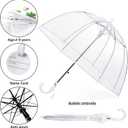 RONIARE Kids Clear Bubble Umbrellas for Rain Dome Windproof Umbrella for Kid Girls and Boys