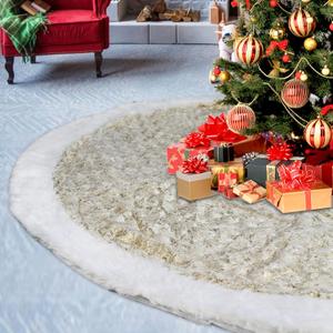 SHENG HONG Christmas Tree Skirt, 72 Inch Plush Xmas Tree Skirts for Christmas, Holiday Party Decorations Decoraciones De Navidad - Cloud