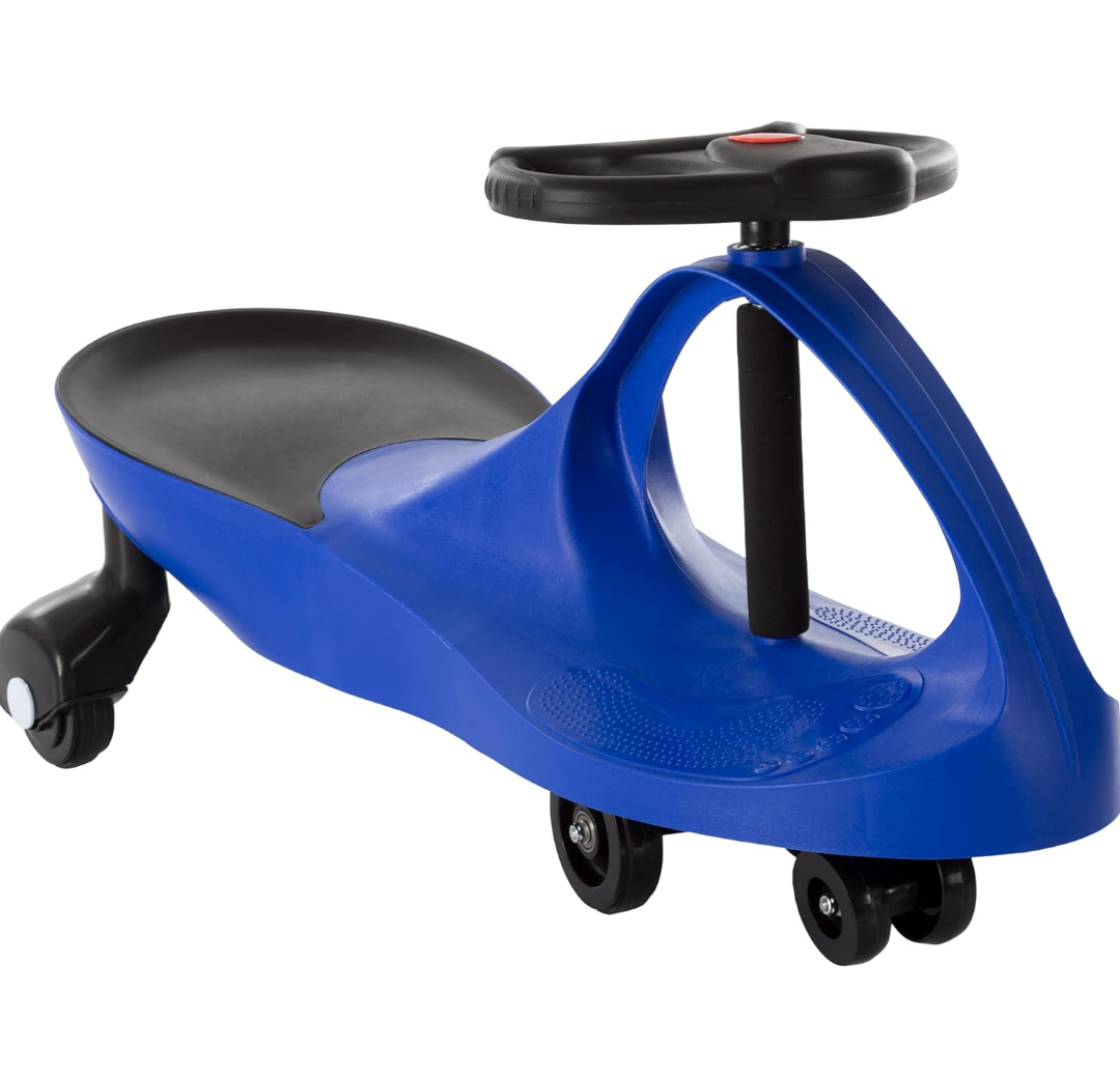 Lil' Rider Wiggle Car Ride on Toy - No Batteries, Gears, or Pedals - Just Twist, Swivel, and Go - Outdoor Ride on for Kids 3 Years and Up (Blue), Large