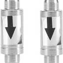 DEWIN 2Pcs Check Valve, Stainless Steel CO2 One Way Check Valve for Aquarium Co2 System Diffuser, Prevent Aquarium from Water Flowing Back