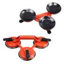 Triple Glass Suction Cups Heavy Duty Aluminum Vacuum Plate Handle Glass Holder Hooks to Lift Large Glass, Tile Suction Cup Lifter, Triple Suction Cups for Moving Glass, Window, Granite