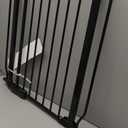 WAOWAO Baby Gate 29.13-33.86" Extra Wide Pressure Mounted Walk Through Swing Auto Close Safety Black Metal Toddler Kids Child Dog Pet Puppy for Stairs,Doorways,Kitchen