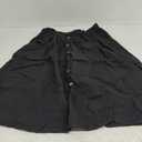 Naggoo Womens Summer Skirts Casual Front Button A-Line High Waisted Midi Skirt with Pockets, Size XL