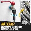 BIONIC STEEL 100 Ft Metal Garden Hose with Sprayer Nozzle, Non Kinking Designed Stainless Steel Heavy Duty Water Hose 100 Ft x 5/8 in. Flexible NON Expandable for Uninterrupted Water Flow, 500 PSI