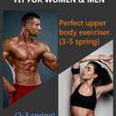 Chest Expander Exercise Resistance Bands Adjustable Hand Gripper Arm Pull Bar Arm Muscle Exerciser with 5 Springs Strength Trainer for Home Gym Muscle Training Exerciser,Red