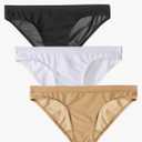 COMLIFE Men's Super Thin Slim Fit No Bulge Pouch Triangle Bikini and Briefs Underwear Underpanties XXL