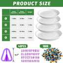 U0U Stepping Stone Kit Includes 4 Size Round Cement Molds,Mosaic Tiles and Carving Tools,DIY Garden Stepping Stone Kit for Kids,Family,Outdoor Walkways Pavement Decoration (No Concrete Mix)