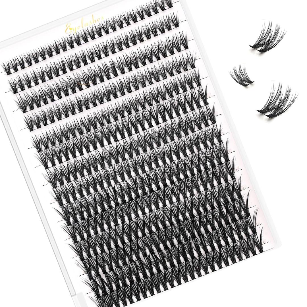 2 x Lash Clusters 3D Fake Eyelashes Clusters DIY Individual Eyelash Clusters Thin Invisible Lash BandFlora