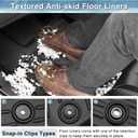 Mixsuper F150 Floor mats-Floor mat for Ford F-150 2015-2026 | F150 Lightning 2022-2025 SuperCrew (Rear w/o Fold Flat Storage)All Weather TPE Floor Liners Protection for F150 Accessories,Car Mats,Black