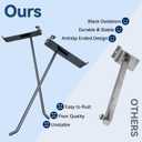 Alyoen Gridwall Hooks 6in, Black Grid Wall Panel Hangers, Metal Display Hooks for Grid Wall, Gridwall Accessories for Retail Garage Shop Home Display (30 Pack)