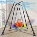 Heavy Duty Swing Frame, 330LBS Metal Swing Stand for Kids and Adults, Fits for Most Swings - for Indoor and Outdoor Use, Black(Saucer Swing NOT Included)