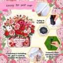 5.2 ft Valentine's Day Inflatable Flower Outdoor Decoration Blow up Mason Jar Flowers Built in LED Lights for Valentine's Day Spring Yard Lawn Supplies