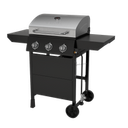 Nexgrill 3-Burner Propane Gas Grill with Side Tables, 27,000BTUs, Stainless Steel Lid, Spacious 429 SQ. In. Cooking Space, BBQ Grill for Outdoor Cooking, Patios, Parties, and More - 720-1012