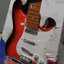 16inch Mini Guitar Toy for Kids and Beginners, Electric Guitar with Strap for Toddlers and Boys and Girls Instrument Toys (Dark Red)