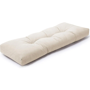 Indoor Bench Cushions, Tufted High-Density Foam Cushions for Indoor Furniture, Soft Bench Seat Cushion with Non-Slip Bottom, 36" X 14" X 4 (Cream)