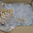 Maxdot 50 Pack 50ml Message Bottles Kit with Vintage Design Paper Plastic Transparent Bottles Brown Kraft Card Twines for Invitations Birthday Wedding DIY Crafts Gift Party Favors