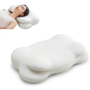 Ergonomic Cloud Neck Pillow Adjustable Memory Foam Cervical Support, Breathable Sleep Pillow for Side, Back, and Stomach Sleepers
