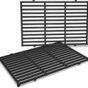 QuliMetal 17.5" Grill Grates for Weber Spirit 300 and GS4 Spirit II 300 Series, Spirit E-310, Spirit II E-310, Genesis Silver/Gold B & C, Genesis 1000-3500, Porcelain-Enameled Cast Iron Grate for 7638