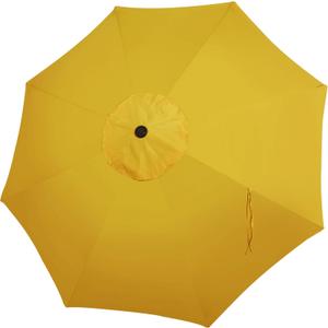 Blissun 9ft Patio Umbrella Replacement Canopy, Market Umbrella Top, Outdoor Table Umbrella Canopy for 8 Ribs, Canopy Only (Yellow)