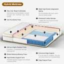 Full Size Mattress,12 Inch Hybrid Full Mattress in a Box with Memory Foam and Pocket Spring for Pressure Relief & Comfort Sleep & Zoned Support, Medium Firm,CertiPUR-US