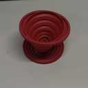 Attsky Collapsible Pour Over Coffee Dripper for Camp Coffee, Reusable Silicone Coffee Filter Holder for Camping Red