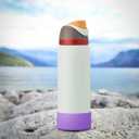 3 x yoelike Grid Silicone Boot for Owala Water Bottle, Anti-Slip Protective Sleeve for FreeSip/Twist/Flip, Bottom Bumper Cover for Watter Bottle Accessories (40 Ounces, Diamond - purple)