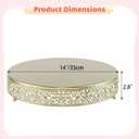 Cake Stand, Metal Round Cupcake Dessert Stand Cake Display Holder for Wedding Party Birthday Baby Showers Anniversary (14 Gold)