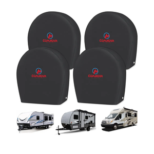 RV Tire Covers 3 Pack, Tough Tire Wheel Protector for Truck, SUV, Travel Trailer, Camper, Motorhome, Boat, Van, PU Oxford Waterproof Sun Rain Snow Protector Cover, Fits Tire Diameters 26-29 inch