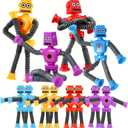 4Pcs Robot Pop Tubes Sensory Toys  Telescopic Suction Cup Fidget Toys for Kids, Party Favors Christmas Stocking Stuffers Travel Toys ,Holiday Gifts Goodie Bag Fillers