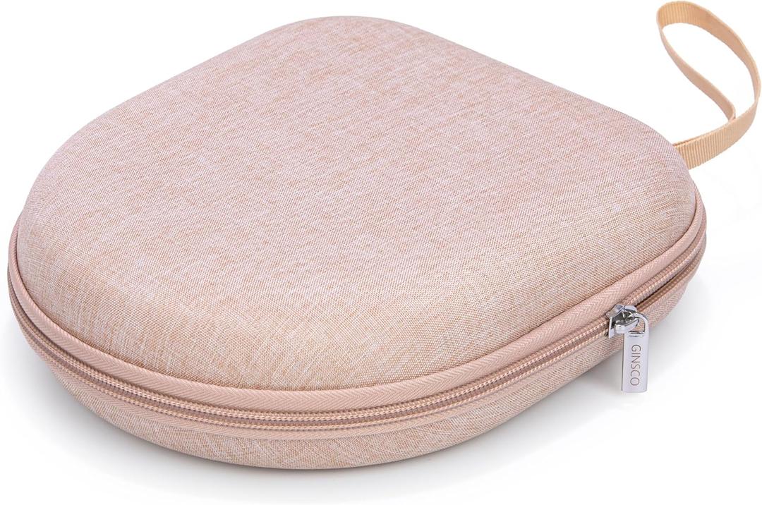 Ginsco Universal Headphone Case Compatible with JBL Tune 510BT 720BT, Sony WH-CH 720N/WH-CH520, with Sony/JBL/Soundcore Q20 Q30/BERIBES/TOZO/KVIDIO etc Wireless Headphones Beige