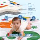 RONGFA Baby Play Mat for Floor, 50'' x 50'' Thicken Foam Soft Padded Mat for Baby, Playpen Mat for Toddlers Infant Kids, Machine Washable, Non-Slip Bottom Safe for Crawling (Number)
