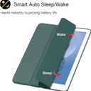Case for iPad 10.2 2021/2020/2019, Smart Lightweight Trifold Stand Cover, Auto Sleep/Wake Soft TPU Pencil Holder Case for iPad 10.2 inch 9th/8th/7th Generation - Dark Green