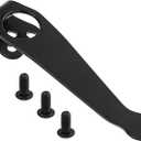 1 pack Titanium Deep Carry Pocket Clip Compatible with Spyderco C81 C10 C11, Para 3, Paramilitary 2 and More Models Knives-2.09" Black 3-Hole Design w/  Pieces Screws