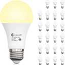 evelor 24-Packs A19 LED Light Bulbs,100 Watt Equivalent 2700K Soft White Bright Bulbs Efficient 13W,1500 Lumens E26 Base, Non-Dimmable, 15000-Hour Lifespan for Bedroom, Living Room, Office