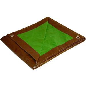 8x10 Multi-Purpose Brown/Green Medium Duty DRY TOP Poly Tarp (8'x10')