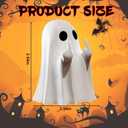 2 x Halloween Ghost Figurine Spooky Resin Finger Ghost Statue Ornaments Cute Ghost Decor for Halloween Porch and Indoor Spooky Home Decorations
