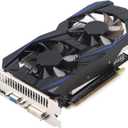 VBESTLIFE 1050Ti 4GB Graphics Card, DDR5 128Bit GPU, 700MHz PCIE 2.0 Gaming Video Card, Desktop Computer Graphics Card with Dual Cooling Fan