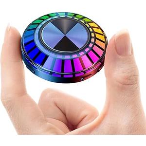 Bluetooth Mini Speaker Bone Conduction Portable Wireless Speaker Stereo Bass Sound Creative Portable Speakers Mini Size Music Player for Home,Outdoor,Travel (Saucer with LED)