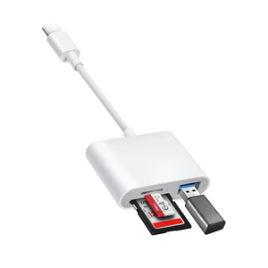 USB C to SD Card Reader, BnmxTek SD Card Adapter with SD MicroSD USB 3 Ports, USBC Memory Card Reader for iPhone 15 16, iPad, Mac, MacBook Pro/Air, Android and More USB-C/Type C Devices