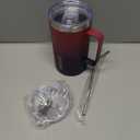 BJPKPK Insulated Coffee Mug with 2 Lids, 25oz Stainless Steel Insulated Tumbler with Handle, Double Wall Vacuum Coffee Cups, BPA Free Travel Mug for Coffee, Tea and Drinks, Charming Red & Blue