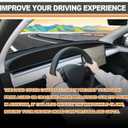 Model 3 Model Y Dashboard Cover Interior Tesla Accessories Compatible with Model Y/3 2017-2021 2022 2023 (Black)