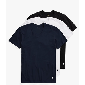 Polo Ralph Lauren Men's Slim Fit Cotton V-neck Undershirt 3-pack, Size M