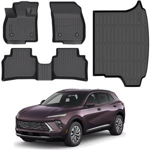 Floor Mats for 2021-2024 2025 Buick Envision with Cargo Liner All Weather Protection TPE Rubber Floor Liners Trunk Mat for 2021-2025 Buick Envision Accessories