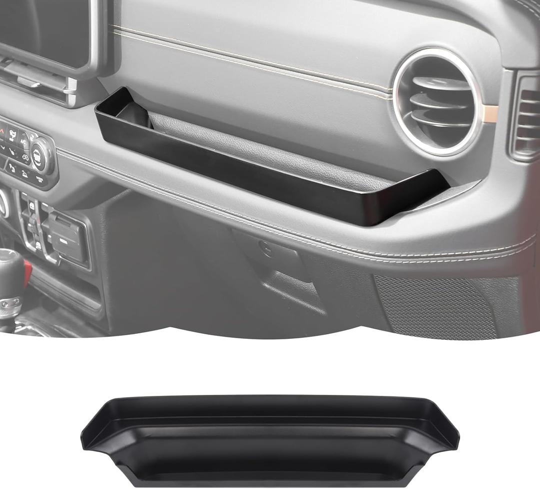 RT-TCZ Passenger Armrest Storage box Grab Handle Tray Organizer Interior Accessories Compatible with Jeep Wrangler JL JLU & Gladiator JT 2024+